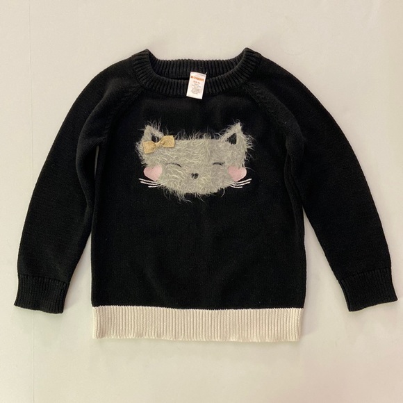 Gymboree Fuzzy Kitty Cat Pullover Sweater size S (5/6) - Picture 1 of 4